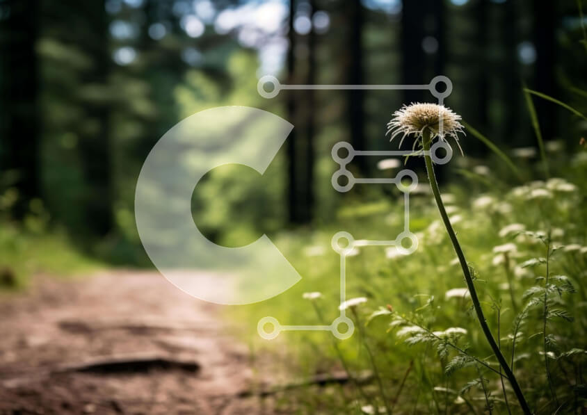 Intra Συλλεκτικό Ξύλινο Παζλ Plywood  4mm - Λευκό λουλούδι στο δάσος Σε Ξύλινο Κουτί - Διαστάσεις: 10x10 cm – 25 κομμάτια