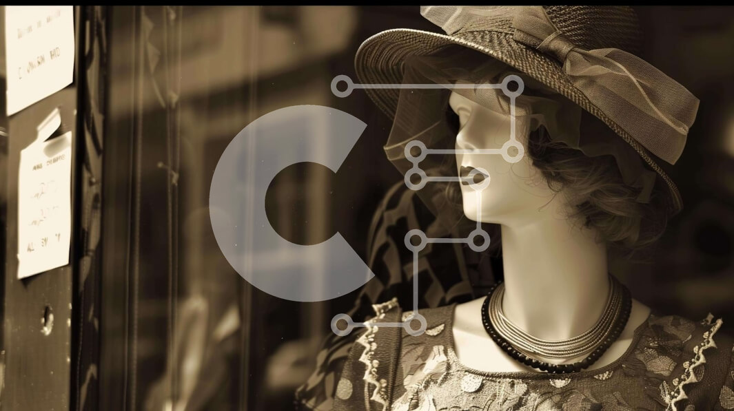 Intra Συλλεκτικό Ξύλινο Παζλ Plywood  4mm - Κομψό μανεκέν στη βιτρίνα καταστήματος μόδας Σε Ξύλινο Κουτί - Διαστάσεις Puzzle: 10x10 cm – 25 κομμάτια