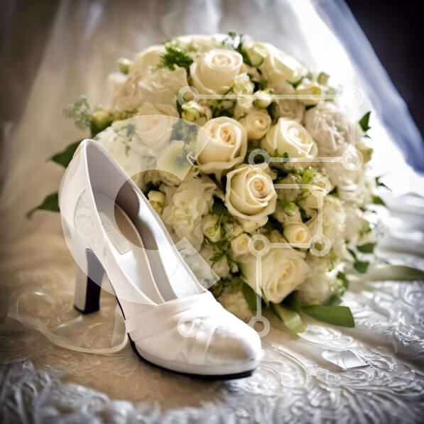 Σετ των 2 Intra Συλλεκτικό Ξύλινο Παζλ Plywood  4mm - Λευκό Νυφικό Μπουκέτο με τριαντάφυλλα Σε Ξύλινο Κουτί - Διαστάσεις: 10x10 cm – 25 κομμάτια