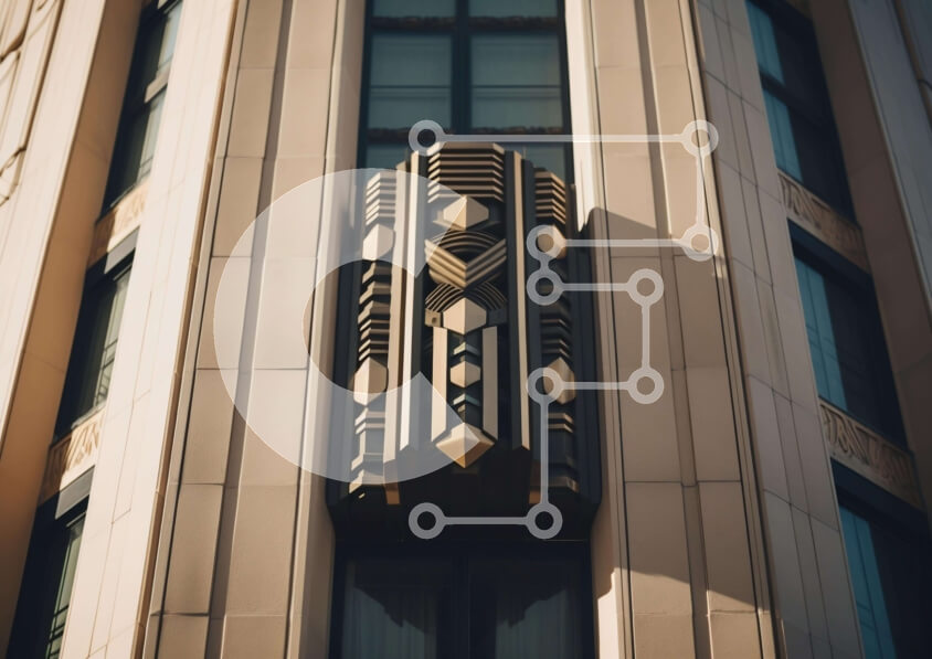 Intra Συλλεκτικό Ξύλινο Παζλ Plywood  4mm - Κτίριο με Art Deco Design Σε Ξύλινο Κουτί - Διαστάσεις Puzzle: 10x10 cm – 25 κομμάτια