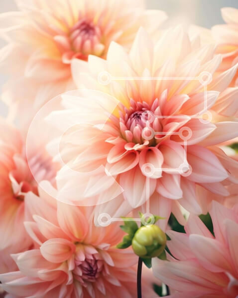 Intra Συλλεκτικό Ξύλινο Παζλ Plywood  4mm - Κοντινό πλάνο ροζ λουλουδιών ντάλιας Σε Ξύλινο Κουτί - Διαστάσεις: 10x10 cm – 25 κομμάτια