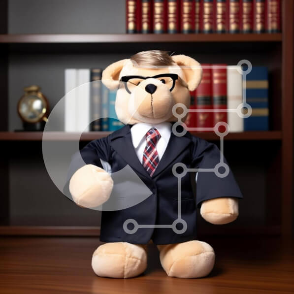 Intra Συλλεκτικό Ξύλινο Παζλ Plywood  4mm - Teddy Bear με επαγγελματικό ντύσιμο στο γραφείο Σε Ξύλινο Κουτί - Διαστάσεις: 10x10 cm – 25 κομμάτια