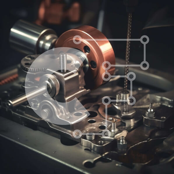 Intra Συλλεκτικό Ξύλινο Παζλ Plywood  4mm - Βιομηχανικό μηχάνημα με μεταλλικά μέρη Σε Ξύλινο Κουτί - Διαστάσεις Puzzle: 10x10 cm – 25 κομμάτια