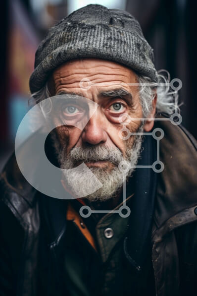 Intra Συλλεκτικό Ξύλινο Παζλ Plywood  4mm - Ηλικιωμένος άνδρας σε ένα στενό Σε Ξύλινο Κουτί - Διαστάσεις Puzzle: 10x10 cm – 25 κομμάτια