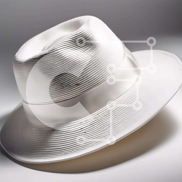 Σετ των 2 Intra Συλλεκτικό Ξύλινο Παζλ Plywood  4mm - Λευκό καπέλο Fedora σε υπόλευκο φόντο Σε Ξύλινο Κουτί - Διαστάσεις: 10x10 cm – 25 κομμάτια