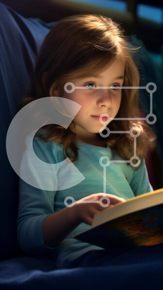 Intra Συλλεκτικό Ξύλινο Παζλ Plywood  4mm - Νεαρό κορίτσι που διαβάζει στον καναπέ Σε Ξύλινο Κουτί - Διαστάσεις Puzzle: 10x10 cm – 25 κομμάτια