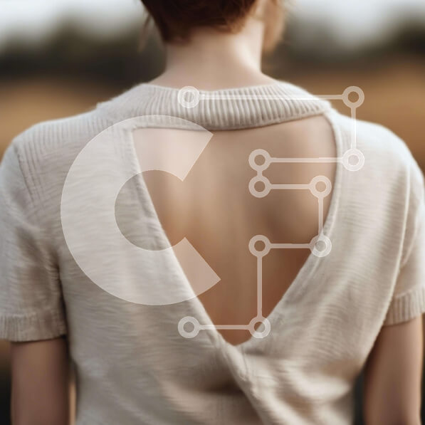 Intra Συλλεκτικό Ξύλινο Παζλ Plywood  4mm - Γυναίκα με λευκό πουλόβερ που στέκεται σε εξωτερικούς χώρους Σε Ξύλινο Κουτί - Διαστάσεις Puzzle: 10x10 cm – 25 κομμάτια