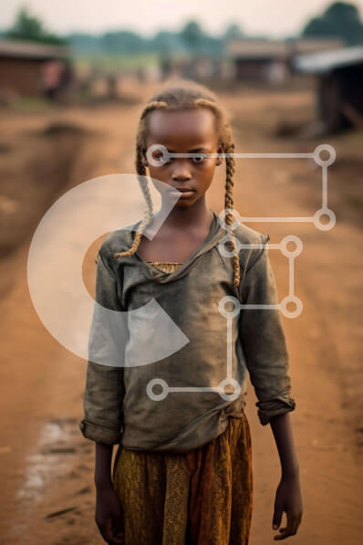 Intra Συλλεκτικό Ξύλινο Παζλ Plywood  4mm - Νεαρό κορίτσι που στέκεται στο χωματόδρομο Σε Ξύλινο Κουτί - Διαστάσεις Puzzle: 10x10 cm – 25 κομμάτια