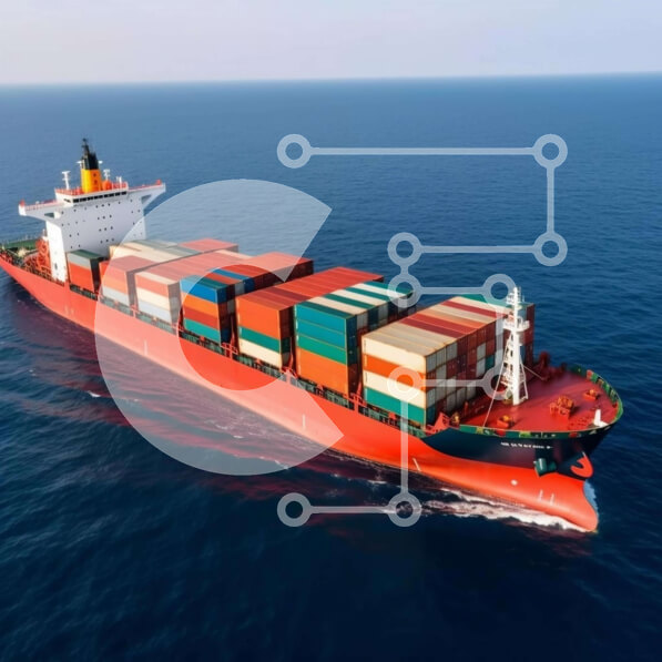 Intra Συλλεκτικό Ξύλινο Παζλ Plywood  4mm - Πλοίο εμπορευματοκιβωτίων που πλέει στον ανοιχτό ωκεανό Σε Ξύλινο Κουτί - Διαστάσεις Puzzle: 10x10 cm – 25 κομμάτια