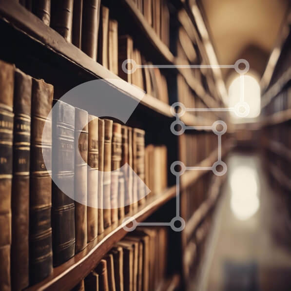 Intra Συλλεκτικό Ξύλινο Παζλ Plywood  4mm - Vintage βιβλιοθήκη με ηλικιωμένα βιβλία Σε Ξύλινο Κουτί - Διαστάσεις Puzzle: 10x10 cm – 25 κομμάτια