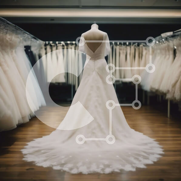 Σετ των 2 Intra Συλλεκτικό Ξύλινο Παζλ Plywood  4mm - Επίδειξη λευκού νυφικού σε κατάστημα νυφικών Σε Ξύλινο Κουτί - Διαστάσεις: 10x10 cm – 25 κομμάτια