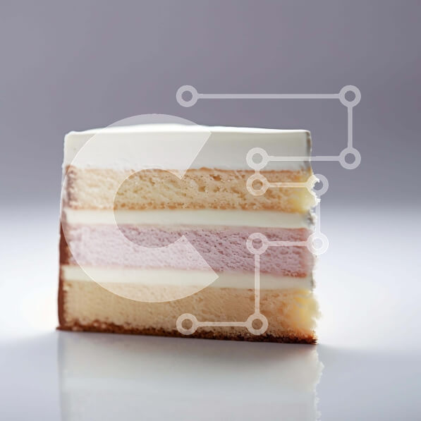 Σετ των 2 Intra Συλλεκτικό Ξύλινο Παζλ Plywood  4mm - Πολύχρωμο κέικ με στρώσεις με ροζ, λευκό και κίτρινο πάγωμα Σε Ξύλινο Κουτί - Διαστάσεις: 10x10 cm – 25 κομμάτια