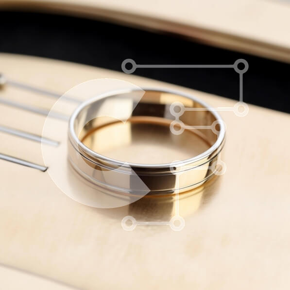 Intra Συλλεκτικό Ξύλινο Παζλ Plywood  4mm - Χρυσή βέρα σε ηλεκτρική κιθάρα Σε Ξύλινο Κουτί - Διαστάσεις: 10x10 cm – 25 κομμάτια