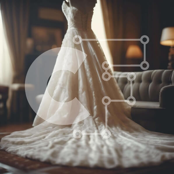 Σετ των 2 Intra Συλλεκτικό Ξύλινο Παζλ Plywood  4mm - Κομψό νυφικό κρεμασμένο στο δωμάτιο Σε Ξύλινο Κουτί - Διαστάσεις: 10x10 cm – 25 κομμάτια