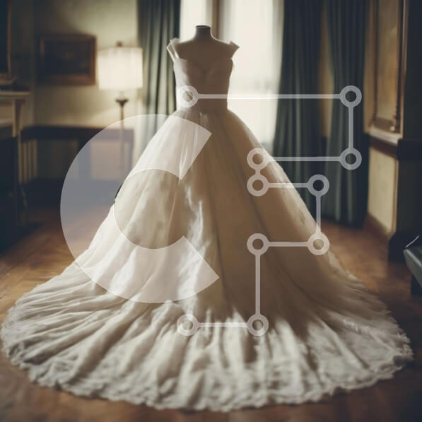 Σετ των 2 Intra Συλλεκτικό Ξύλινο Παζλ Plywood  4mm - Λευκό νυφικό στην οθόνη σε ρομαντικό σκηνικό Σε Ξύλινο Κουτί - Διαστάσεις: 10x10 cm – 25 κομμάτια