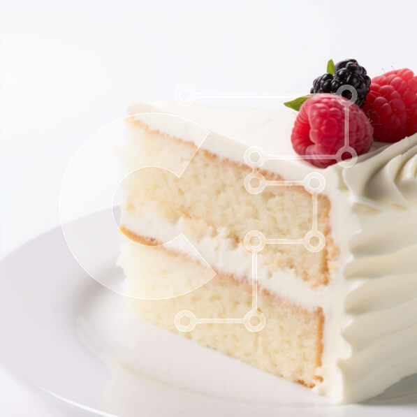 Σετ των 2 Intra Συλλεκτικό Ξύλινο Παζλ Plywood  4mm - Λευκό κέικ με φρέσκα μούρα σε λευκό πιάτο Σε Ξύλινο Κουτί - Διαστάσεις: 10x10 cm – 25 κομμάτια