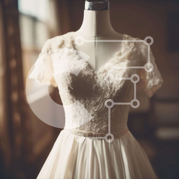 Σετ των 2 Intra Συλλεκτικό Ξύλινο Παζλ Plywood  4mm - Λευκό νυφικό με κοσμήματα Σε Ξύλινο Κουτί - Διαστάσεις: 10x10 cm – 25 κομμάτια