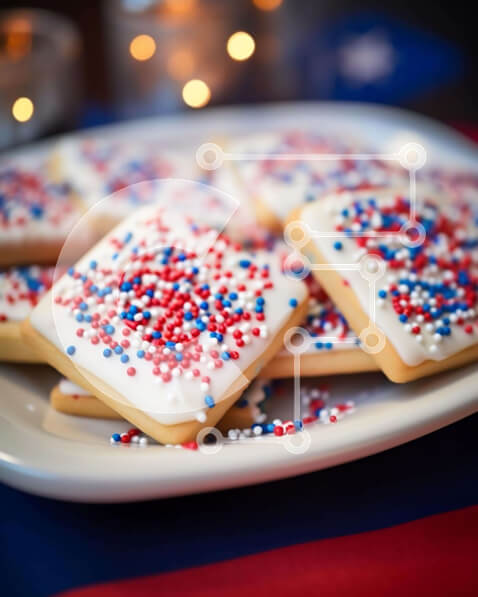 Intra Συλλεκτικό Ξύλινο Παζλ Plywood  4mm - Μπισκότα και κερί με αμερικανικό θέμα Σε Ξύλινο Κουτί - Διαστάσεις: 10x10 cm – 25 κομμάτια