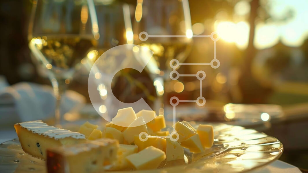 Σετ των 2 Intra Συλλεκτικό Ξύλινο Παζλ Plywood  4mm - Εξωτερική τραπεζαρία με κρασί και τυρί Σε Ξύλινο Κουτί - Διαστάσεις: 10x10 cm – 25 κομμάτια