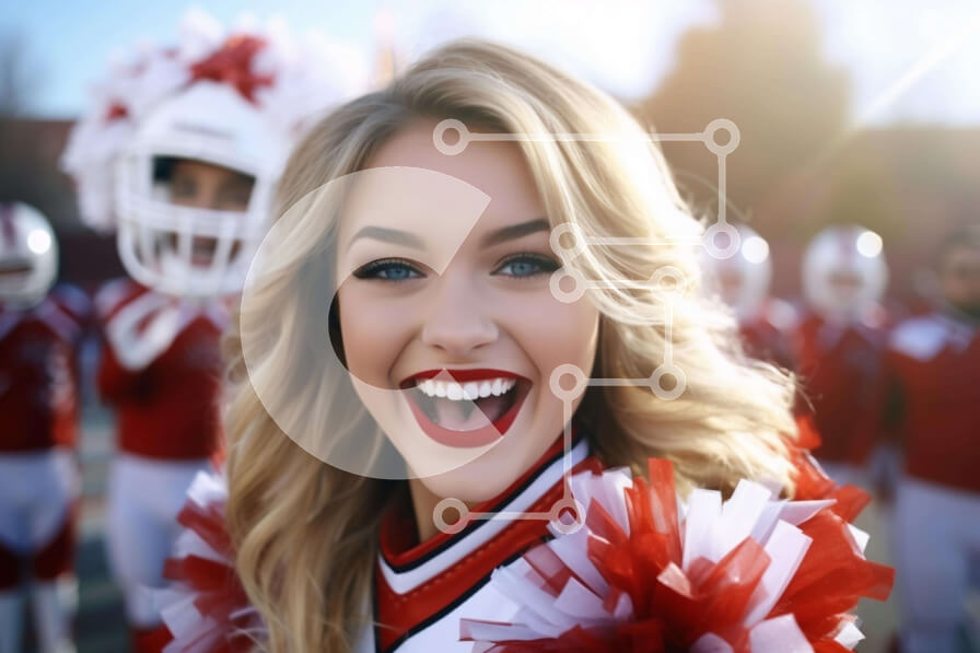 Intra Συλλεκτικό Ξύλινο Παζλ Plywood  4mm - Μαζορέτα και συμπαίκτες με ερυθρόλευκες στολές Σε Ξύλινο Κουτί - Διαστάσεις Puzzle: 10x10 cm – 25 κομμάτια