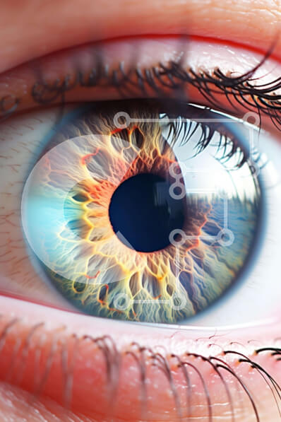 Intra Συλλεκτικό Ξύλινο Παζλ Plywood  4mm - Μάτι με έντονα χρώματα και με ασυνήθιστο σχήμα Σε Ξύλινο Κουτί - Διαστάσεις Puzzle: 10x10 cm – 25 κομμάτια