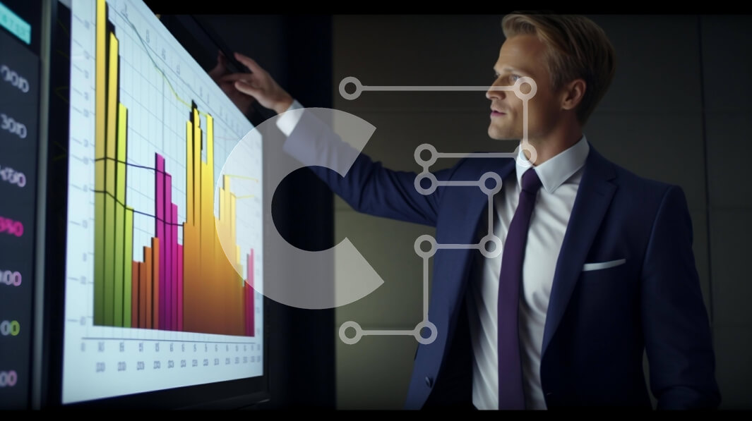 Intra Συλλεκτικό Ξύλινο Παζλ Plywood  4mm - Άτομο που παρουσιάζει γραφήματα στη διαδραστική οθόνη απεικόνισης Σε Ξύλινο Κουτί - Διαστάσεις Puzzle: 10x10 cm – 25 κομμάτια