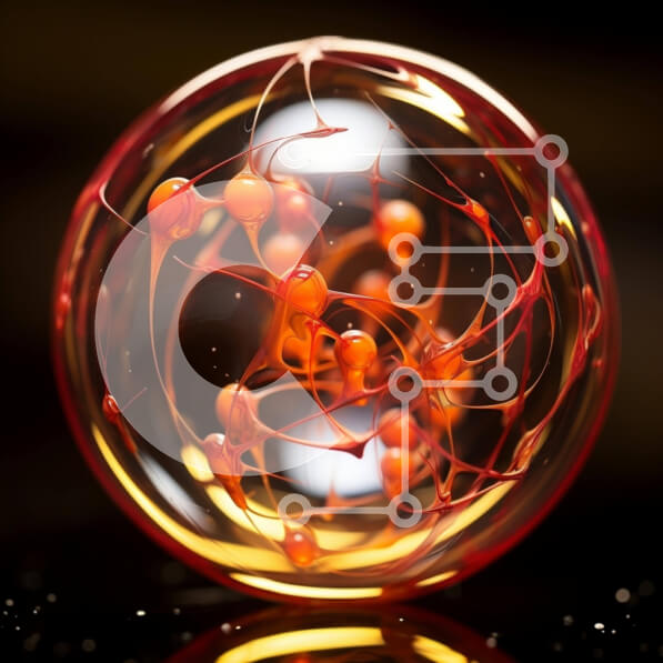 Intra Συλλεκτικό Ξύλινο Παζλ Plywood  4mm - Γυάλινη μπάλα με πολύχρωμα κρύσταλλα και σταγονίδια νερού Σε Ξύλινο Κουτί - Διαστάσεις Puzzle: 10x10 cm – 25 κομμάτια