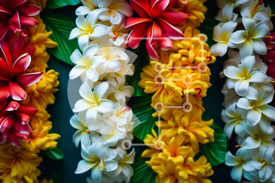 Intra Συλλεκτικό Ξύλινο Παζλ Plywood  4mm - Πολύχρωμες γιρλάντες λουλουδιών Σε Ξύλινο Κουτί - Διαστάσεις Puzzle: 10x10 cm – 25 κομμάτια