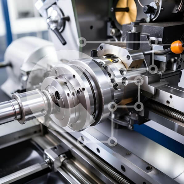 Intra Συλλεκτικό Ξύλινο Παζλ Plywood  4mm - Μεταλλικό Τόρνο Μηχανή στη Μεταποιητική Βιομηχανία Σε Ξύλινο Κουτί - Διαστάσεις Puzzle: 10x10 cm – 25 κομμάτια