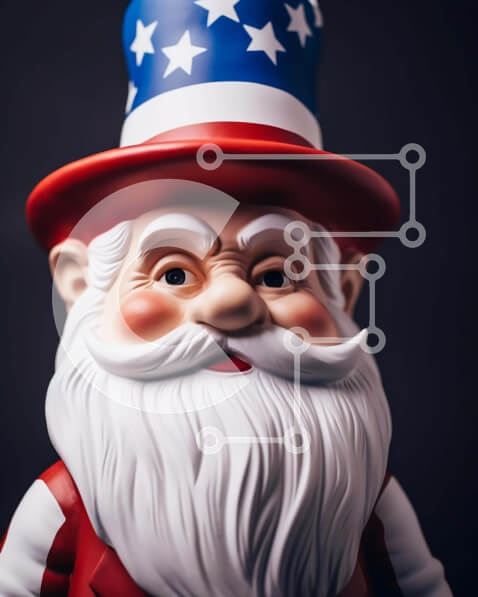 Intra Συλλεκτικό Ξύλινο Παζλ Plywood  4mm - Φιγούρα παιχνιδιών Άγιου Βασίλη με κόκκινες, λευκές και μπλε ρίγες προσώπου Σε Ξύλινο Κουτί - Διαστάσεις: 10x10 cm – 25 κομμάτια