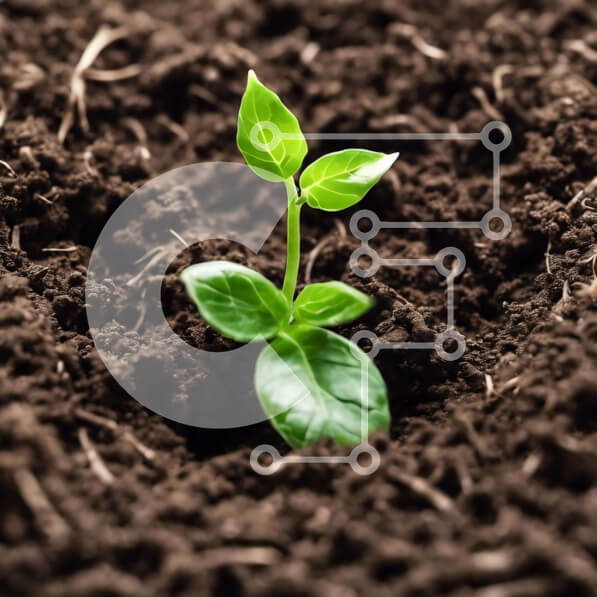 Intra Συλλεκτικό Ξύλινο Παζλ Plywood  4mm - Μικρό πράσινο φυτό που φυτρώνει από το έδαφος Σε Ξύλινο Κουτί - Διαστάσεις: 10x10 cm – 25 κομμάτια