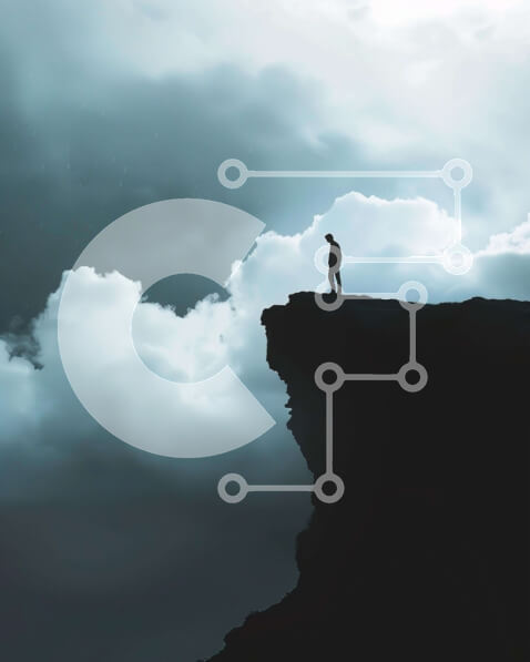 Σετ των 2 Intra Συλλεκτικό Ξύλινο Παζλ Plywood  4mm - Άτομο που στέκεται στον γκρεμό με σηκωμένα χέρια Σε Ξύλινο Κουτί - Διαστάσεις: 10x10 cm – 25 κομμάτια