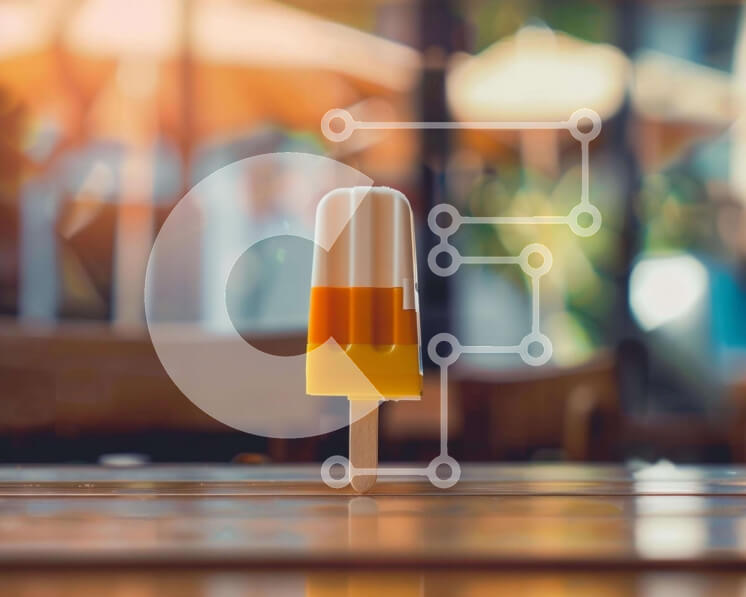 Σετ των 2 Intra Συλλεκτικό Ξύλινο Παζλ Plywood  4mm - Παγωτό Popsicle σε ξύλινο τραπέζι με ομπρέλες Σε Ξύλινο Κουτί - Διαστάσεις: 10x10 cm – 25 κομμάτια