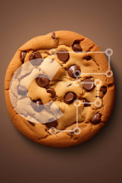 Σετ των 2 Intra Συλλεκτικό Ξύλινο Παζλ Plywood  4mm - Φρεσκοψημένο μπισκότο με τσιπ σοκολάτας σε καφέ φόντο Σε Ξύλινο Κουτί - Διαστάσεις: 10x10 cm – 25 κομμάτια