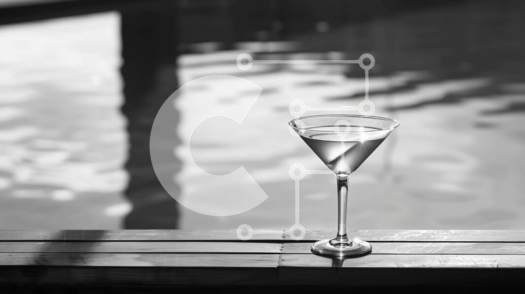 Σετ των 2 Intra Συλλεκτικό Ξύλινο Παζλ Plywood  4mm - Γυαλί Martini σε ξύλινο κιγκλίδωμα Σε Ξύλινο Κουτί - Διαστάσεις: 10x10 cm – 25 κομμάτια