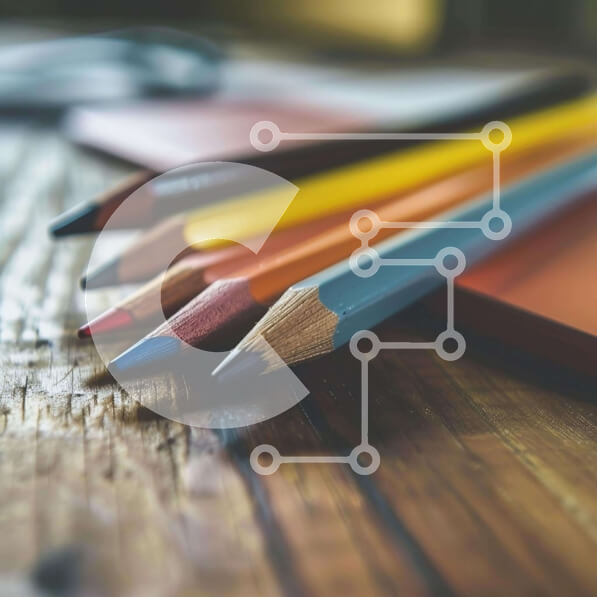 Intra Συλλεκτικό Ξύλινο Παζλ Plywood  4mm - Ομάδα χρωματιστά μολύβια, βιβλία και γυαλιά Σε Ξύλινο Κουτί - Διαστάσεις: 10x10 cm – 25 κομμάτια