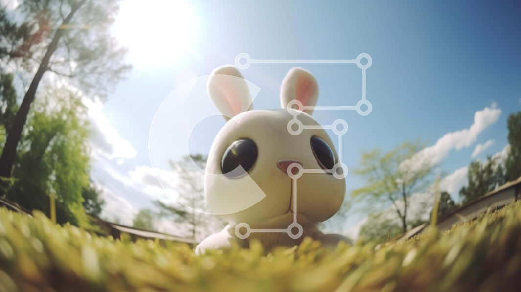 Intra Συλλεκτικό Ξύλινο Παζλ Plywood  4mm - Λευκό παιχνίδι λαγουδάκι στη φύση με ορθάνοιχτα μάτια Σε Ξύλινο Κουτί - Διαστάσεις: 10x10 cm – 25 κομμάτια