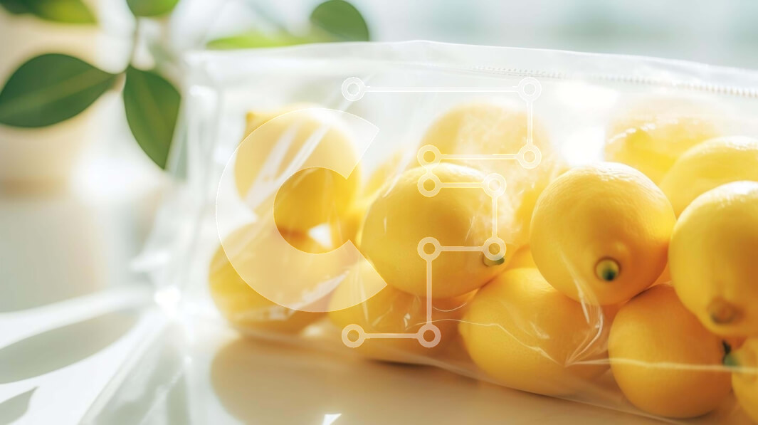 Σετ των 2 Intra Συλλεκτικό Ξύλινο Παζλ Plywood  4mm - Πλαστική σακούλα με λεμόνια στο τραπέζι με πράσινο Σε Ξύλινο Κουτί - Διαστάσεις: 10x10 cm – 25 κομμάτια