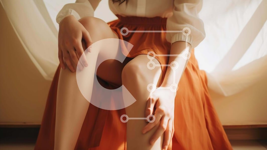 Intra Συλλεκτικό Ξύλινο Παζλ Plywood  4mm - Γυναίκα με πορτοκαλί φούστα που κάθεται στο πάτωμα Σε Ξύλινο Κουτί - Διαστάσεις Puzzle: 10x10 cm – 25 κομμάτια