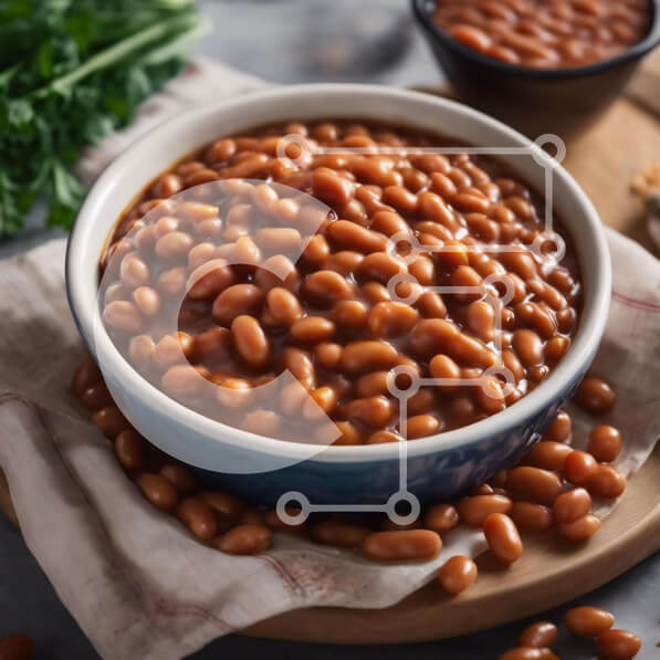 Σετ των 2 Intra Συλλεκτικό Ξύλινο Παζλ Plywood  4mm - Μπολ με φασόλια φούρνου με φρέσκο ​​μαϊντανό Σε Ξύλινο Κουτί - Διαστάσεις: 10x10 cm – 25 κομμάτια