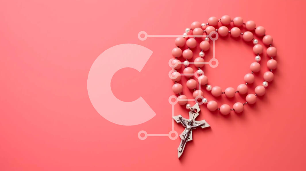 Intra Συλλεκτικό Ξύλινο Παζλ Plywood  4mm - Ροζ Ροζάριο σε πορτοκαλί φόντο Σε Ξύλινο Κουτί - Διαστάσεις Puzzle: 10x10 cm – 25 κομμάτια