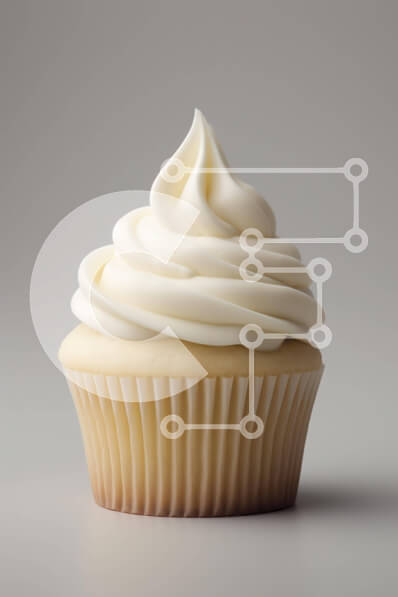 Σετ των 2 Intra Συλλεκτικό Ξύλινο Παζλ Plywood  4mm - Cupcake με λευκό πάγωμα σε γκρι φόντο Σε Ξύλινο Κουτί - Διαστάσεις: 10x10 cm – 25 κομμάτια