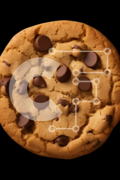 Intra Συλλεκτικό Ξύλινο Παζλ Plywood  4mm - Μπισκότο με τσιπ σοκολάτας σε μαύρο φόντο Σε Ξύλινο Κουτί - Διαστάσεις: 10x10 cm – 25 κομμάτια