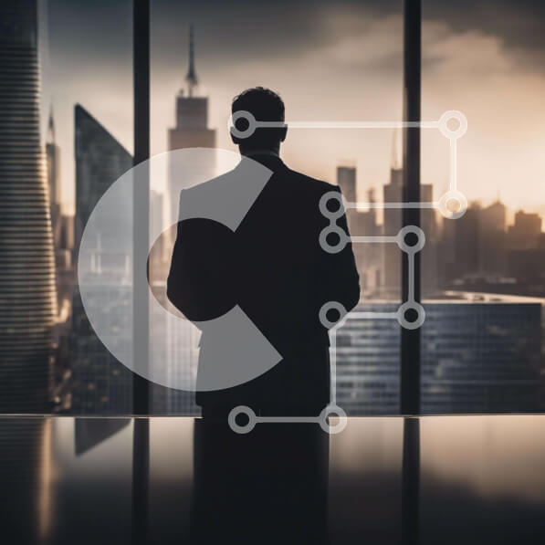 Intra Συλλεκτικό Ξύλινο Παζλ Plywood  4mm - Επιχειρηματίας μπροστά από το παράθυρο του γραφείου Σε Ξύλινο Κουτί - Διαστάσεις Puzzle: 10x10 cm – 25 κομμάτια