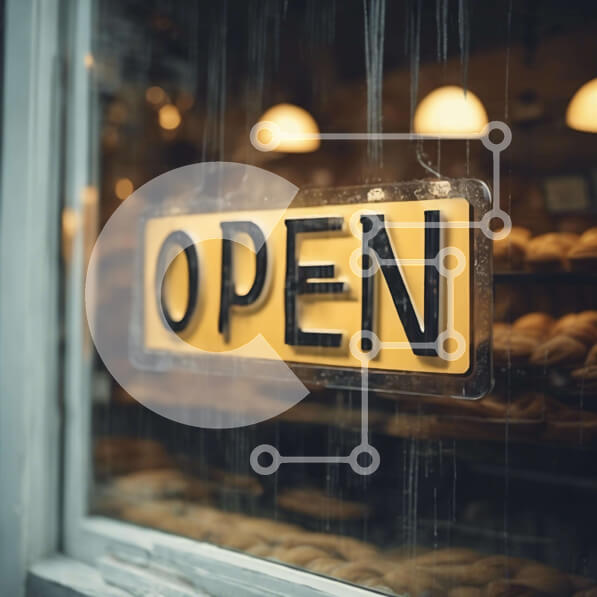 Intra Συλλεκτικό Ξύλινο Παζλ Plywood  4mm - Ανοιχτή πινακίδα αρτοποιείου με ντόνατς και γλυκά Σε Ξύλινο Κουτί - Διαστάσεις Puzzle: 10x10 cm – 25 κομμάτια