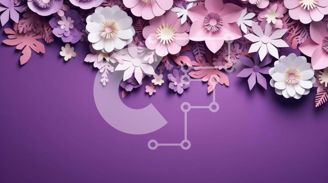 Intra Συλλεκτικό Ξύλινο Παζλ Plywood  4mm - Καλλιτεχνική χάρτινη σύνθεση λουλουδιών σε μωβ φόντο Σε Ξύλινο Κουτί - Διαστάσεις Puzzle: 10x10 cm – 25 κομμάτια