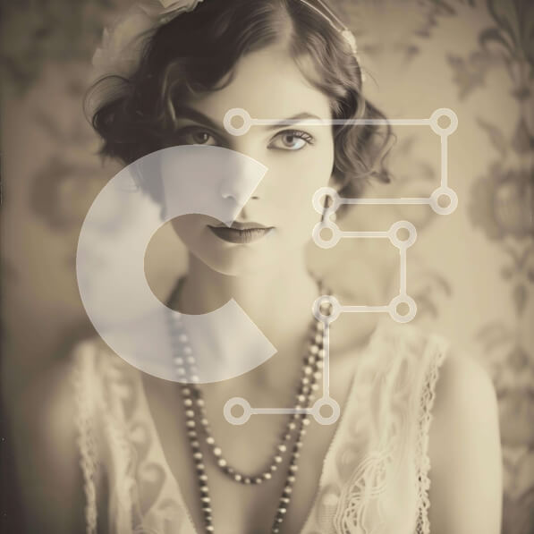 Σετ των 2 Intra Συλλεκτικό Ξύλινο Παζλ Plywood  4mm - Μόδα πορτρέτο μιας νεαρής γυναίκας Σε Ξύλινο Κουτί - Διαστάσεις: 10x10 cm – 25 κομμάτια