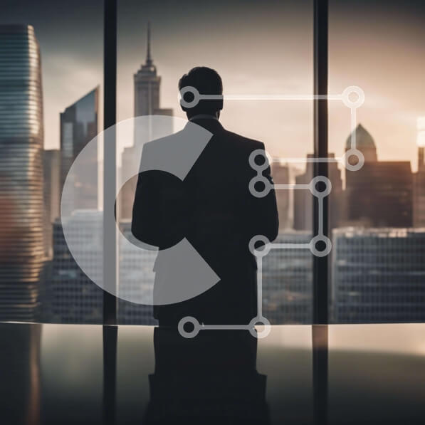 Intra Συλλεκτικό Ξύλινο Παζλ Plywood  4mm - Επιχειρηματίας στο παράθυρο του γραφείου Σε Ξύλινο Κουτί - Διαστάσεις Puzzle: 10x10 cm – 25 κομμάτια