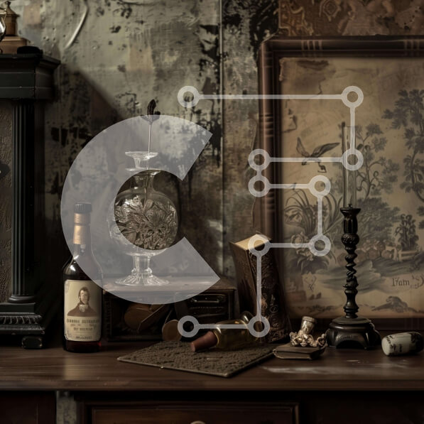 Intra Συλλεκτικό Ξύλινο Παζλ Plywood  4mm - Vintage Ξύλινο Τραπέζι με Αντικέ αντικείμενα Σε Ξύλινο Κουτί - Διαστάσεις: 10x10 cm – 25 κομμάτια