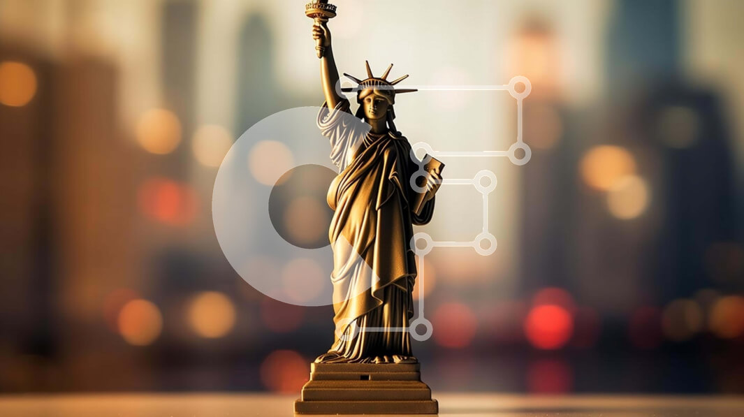 Intra Συλλεκτικό Ξύλινο Παζλ Plywood  4mm - Άγαλμα της Ελευθερίας στο αστικό τοπίο Σε Ξύλινο Κουτί - Διαστάσεις Puzzle: 10x10 cm – 25 κομμάτια